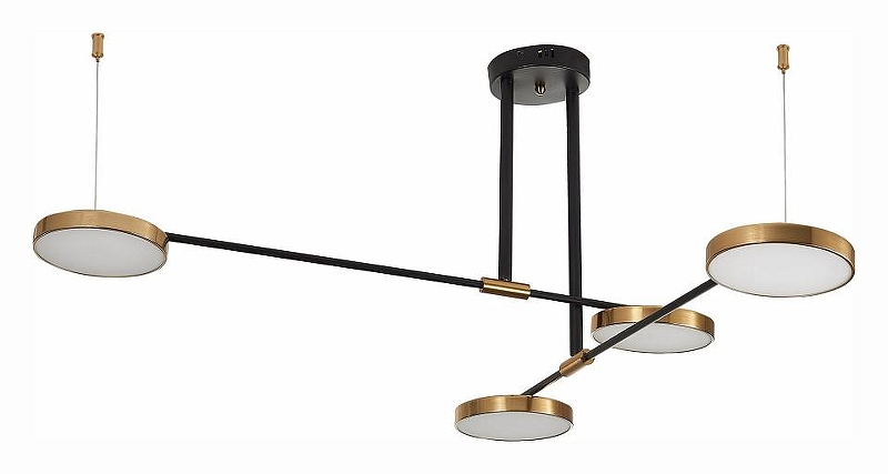 Люстра на штанге ST-Luce Farone SL1605.403.04 цвет плафона/подвески Белый, Латунь, цвет арматуры Черный