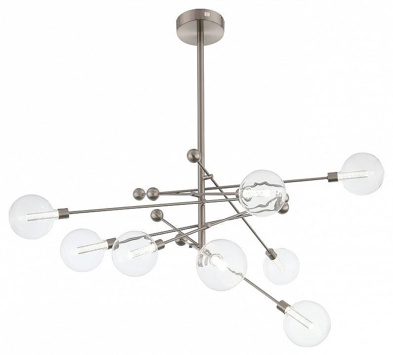 Люстра на штанге ST-Luce G1ac1o SL377.342.08 цвет плафона/подвески Прозрачный, цвет арматуры Никель