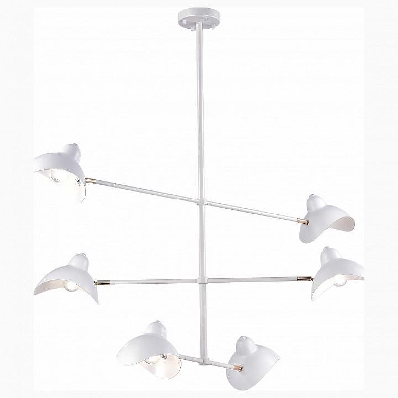 Люстра на штанге ST-Luce M1nne SL1801.503.06 цвет плафона/подвески Белый, цвет арматуры Белый