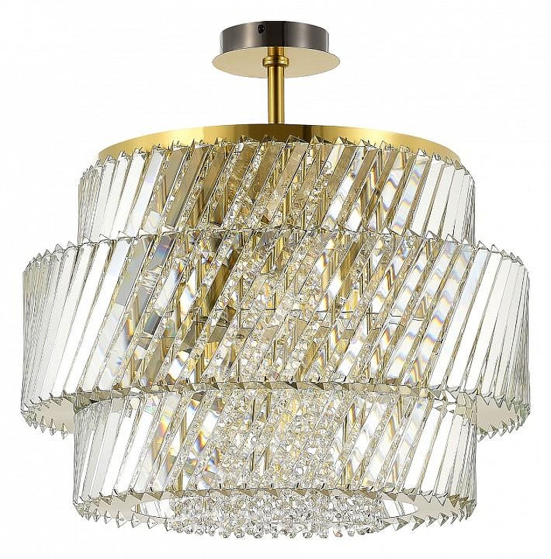 Люстра на штанге ST-Luce R1TZ SL6138.313.12 цвет плафона/подвески Прозрачный, цвет арматуры Латунь