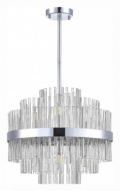 Люстра на штанге ST-Luce Rens SL1634.103.06 цвет плафона/подвески Прозрачный, цвет арматуры Хром