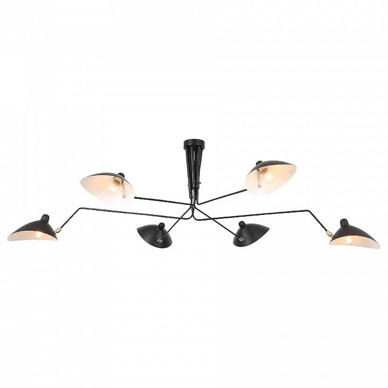 Люстра на штанге ST-Luce Spruzzo SL305.402.06 цвет плафона/подвески Белый, Черный, цвет арматуры Черный