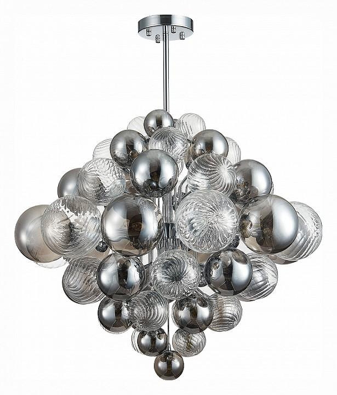 Люстра на штанге ST-Luce Vinetto SL1124.103.29 цвет плафона/подвески Дымчатый, Прозрачный, цвет арматуры Хром