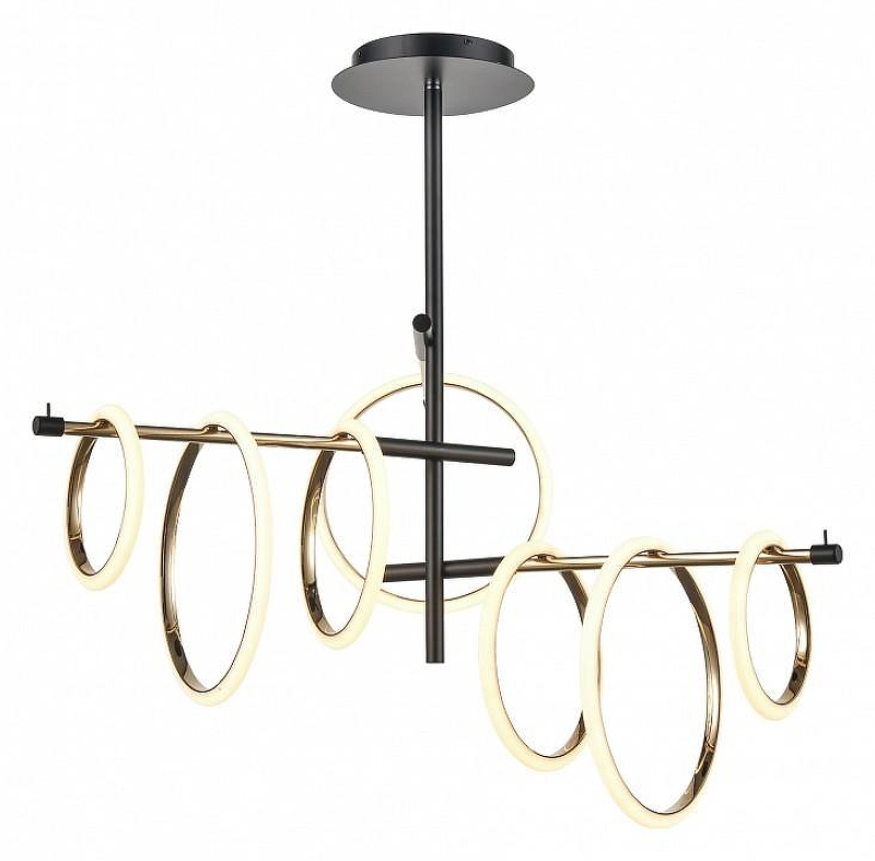 Люстра на штанге Vele Luce Bellezza VL7262L07 цвет плафона/подвески Белый, Золото, цвет арматуры Золото, Черный