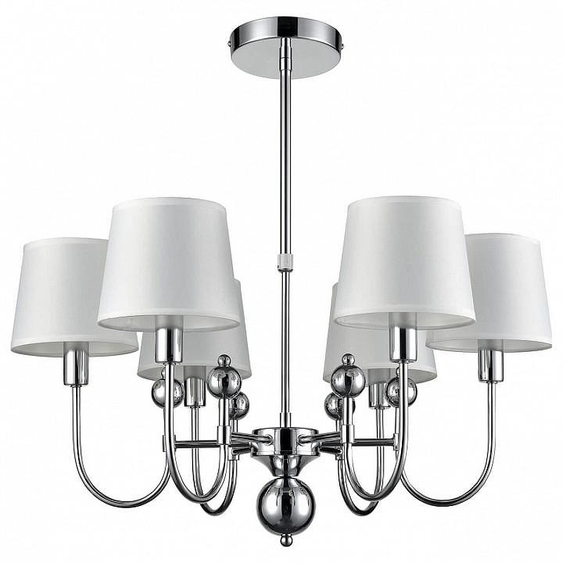 Люстра на штанге Vele Luce Fabio VL1933L06 цвет плафона/подвески Белый, цвет арматуры Хром