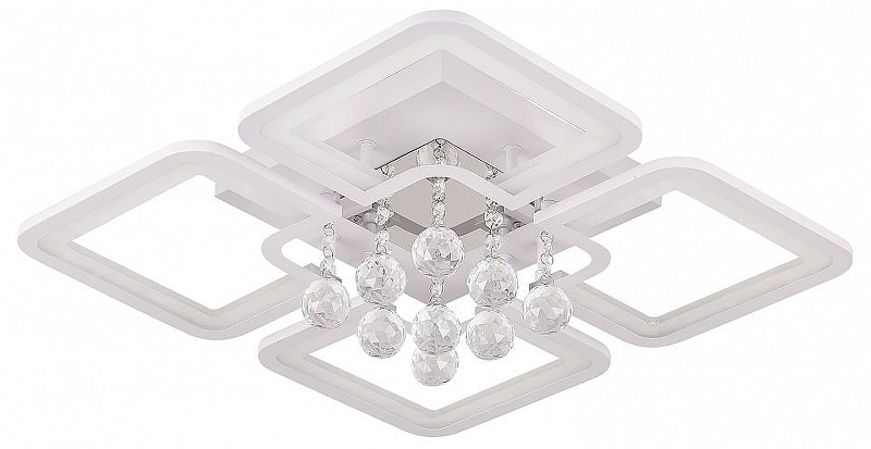 Люстра Natali Kovaltseva Cascade LED LAMPS 81157 цвет плафона/подвески Белый, Прозрачный, цвет арматуры Белый