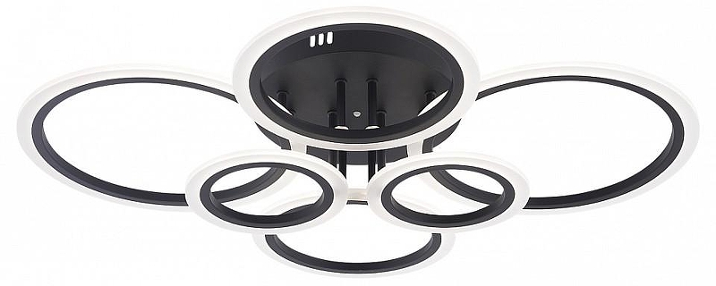 Люстра Natali Kovaltseva HOME LED LAMPS 81440 цвет плафона/подвески Белый, цвет арматуры Черный