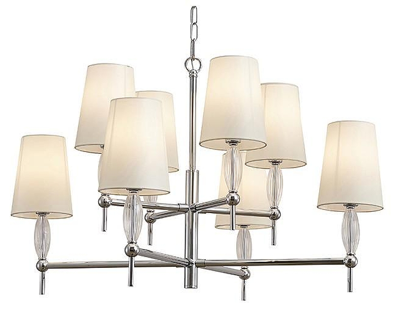 Люстра Newport 4370 4378/C chrome цвет плафона/подвески Белый, Прозрачный, цвет арматуры Хром