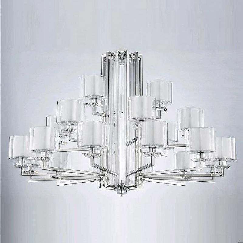 Люстра Newport 4400 4412+6+3/C chrome цвет плафона/подвески Прозрачный, цвет арматуры Хром