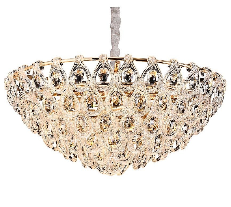 Люстра Newport 5250 5259+4/C gold цвет плафона/подвески Прозрачный, цвет арматуры Золото
