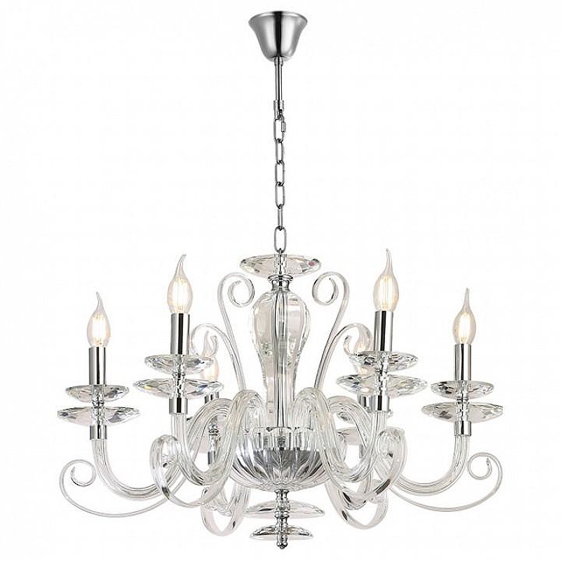 Люстра Newport ANNABELLE 8576/C chrome цвет плафона/подвески Прозрачный, цвет арматуры Хром