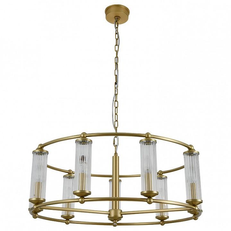 Люстра Newport ERICA 3729/C brass цвет плафона/подвески Прозрачный, цвет арматуры Латунь