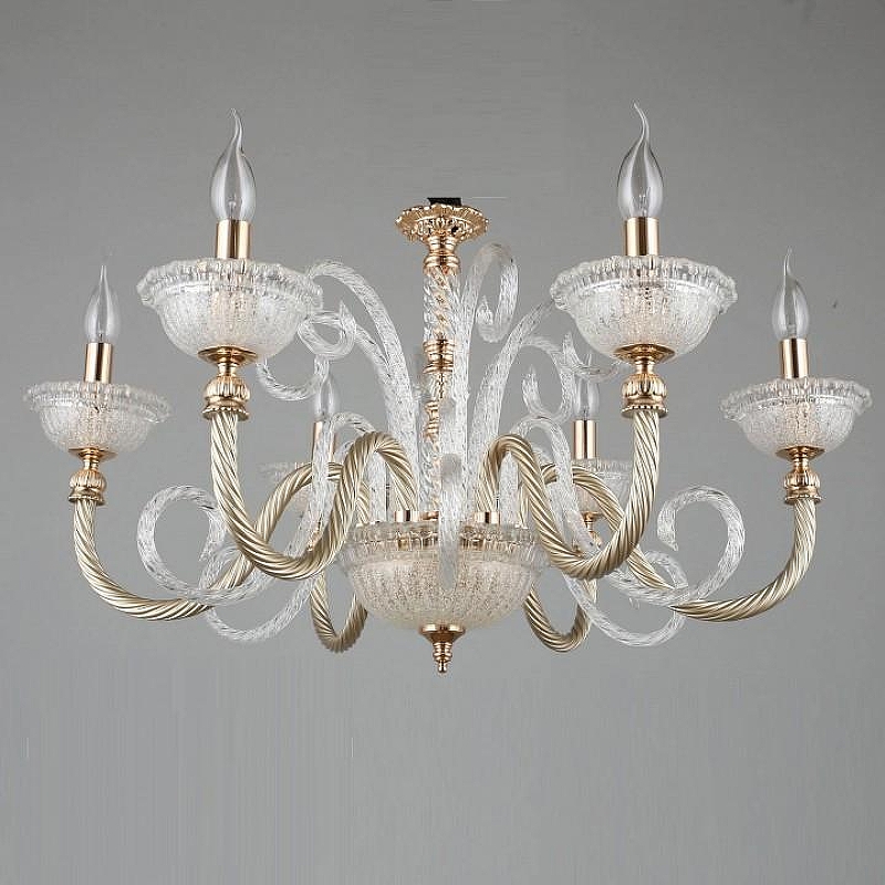 Люстра Omnilux Agerola OML-88303-06 цвет арматуры Золото, Прозрачный