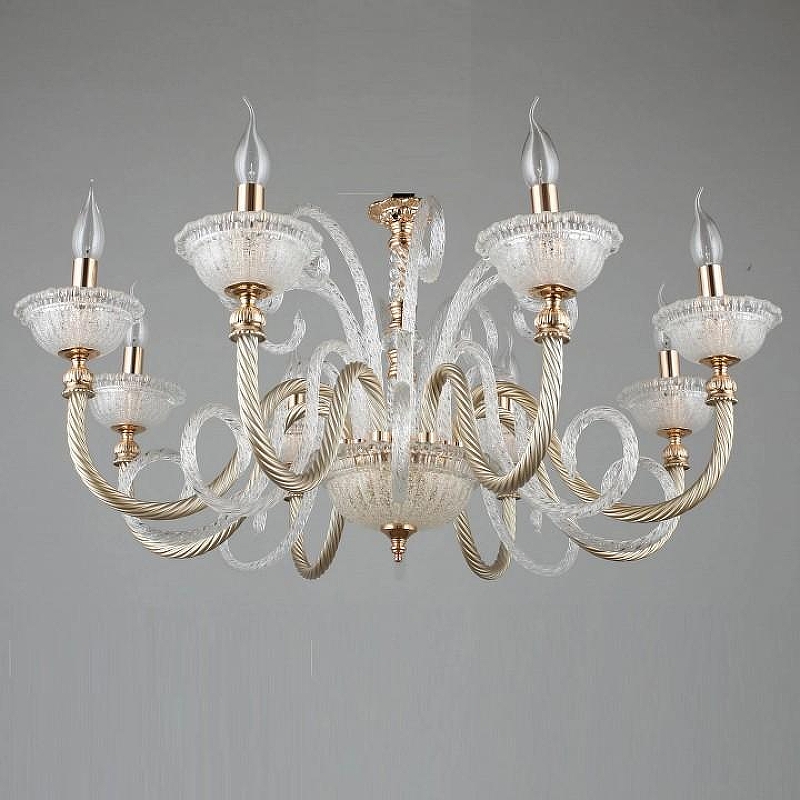 Люстра Omnilux Agerola OML-88303-08 цвет арматуры Золото, Прозрачный