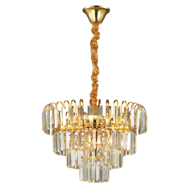 люстра подвесная LUMION Zola E14 6х40Вт золотой
