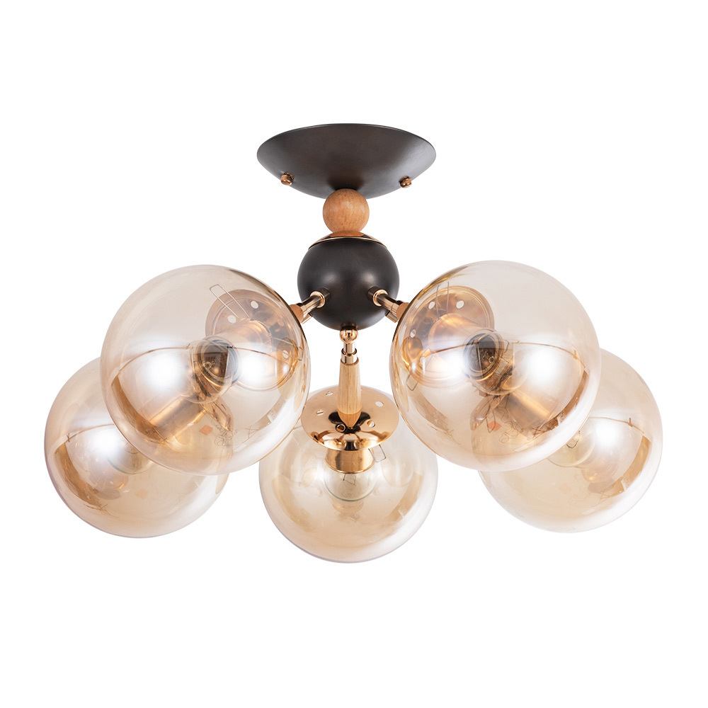 Люстра потолочная Arte Lamp Boston E27 200 Вт 6,5 кв.м (A4485PL-5BK)