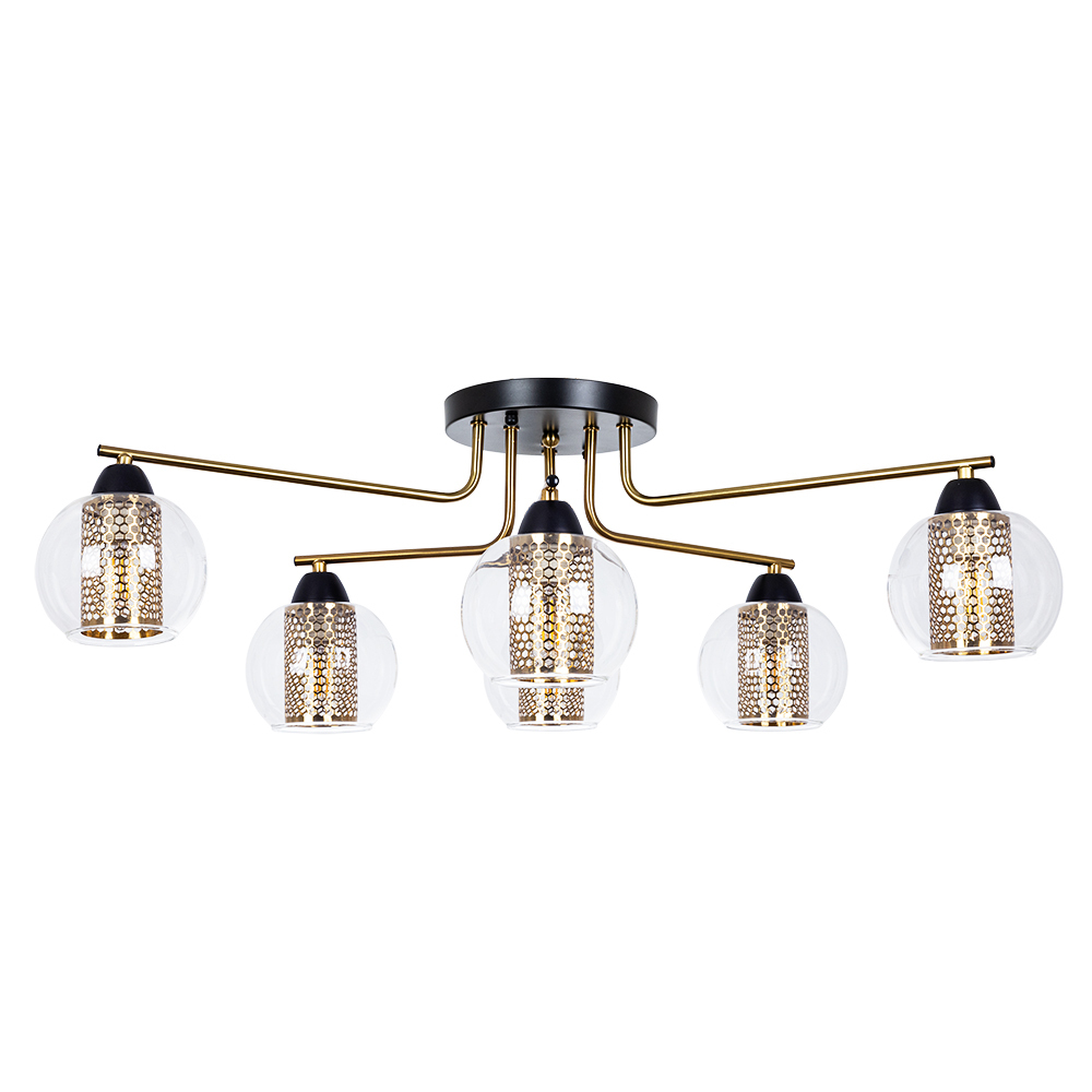 Люстра потолочная Arte Lamp Manchester E14 240 Вт 12 кв.м (A7045PL-6BK)