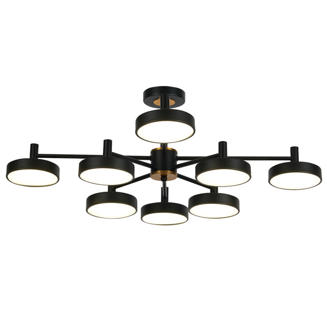 люстра потолочная ESCADA Сири LED 8х12Вт черная