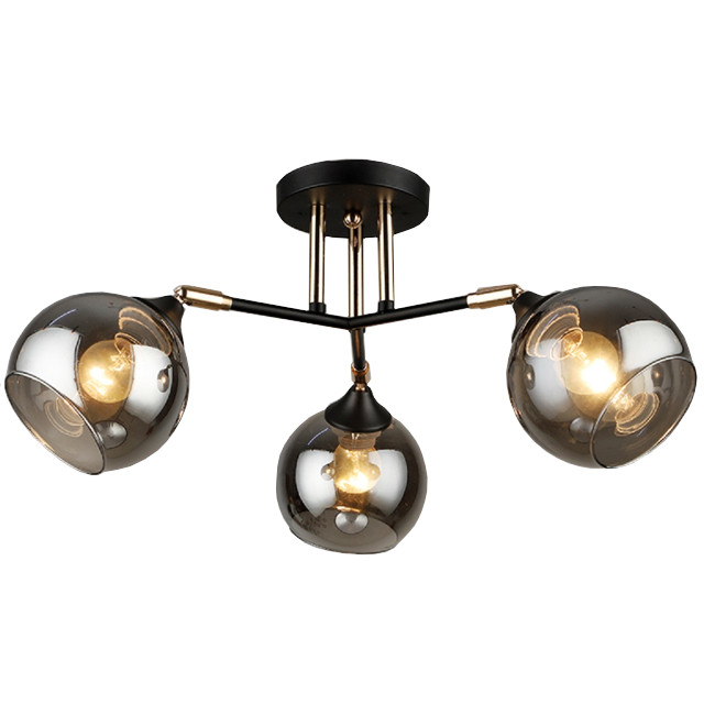 люстра потолочная Jupiter Lighting Моби 3х60 Вт Е27 стекло, металл