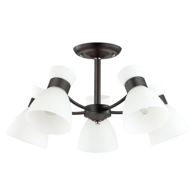люстра потолочная LUMION Comfi 5х60Вт E27 металл черный