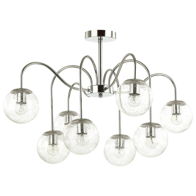 люстра потолочная LUMION Darcy E27 8х60Вт металл хром