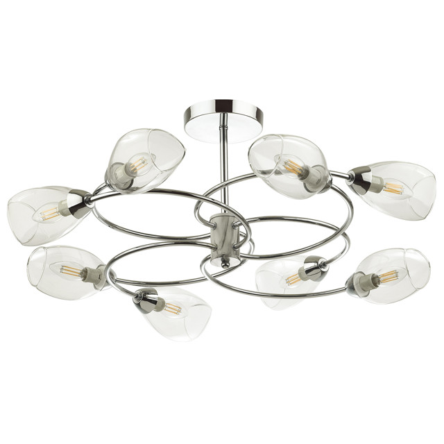 люстра потолочная LUMION Romeo E14 8х40Вт металл хром