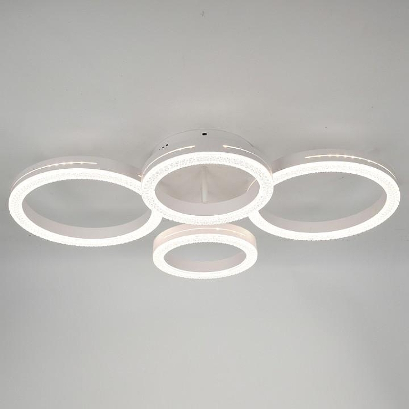 Люстра Rivoli Juniper Б0068478 цвет плафона/подвески Белый, Прозрачный, цвет арматуры Белый