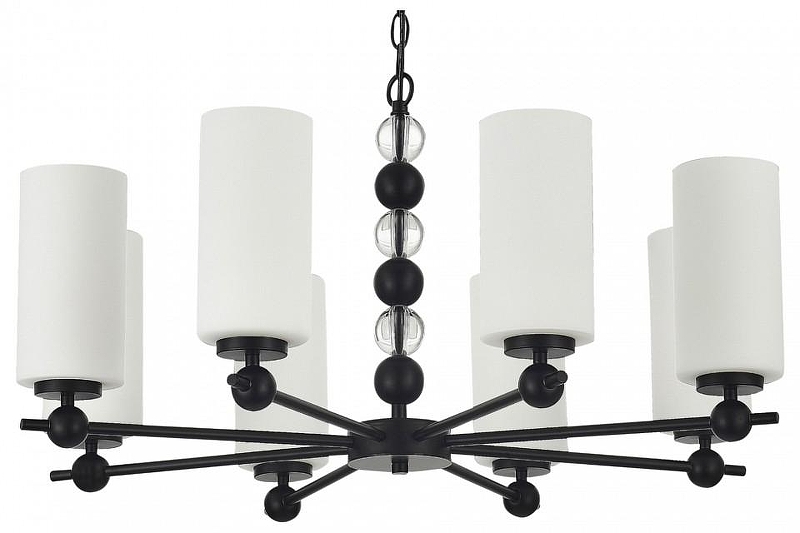 Люстра ST-Luce AURORA SL2003.403.08 цвет плафона/подвески Белый, цвет арматуры Черный