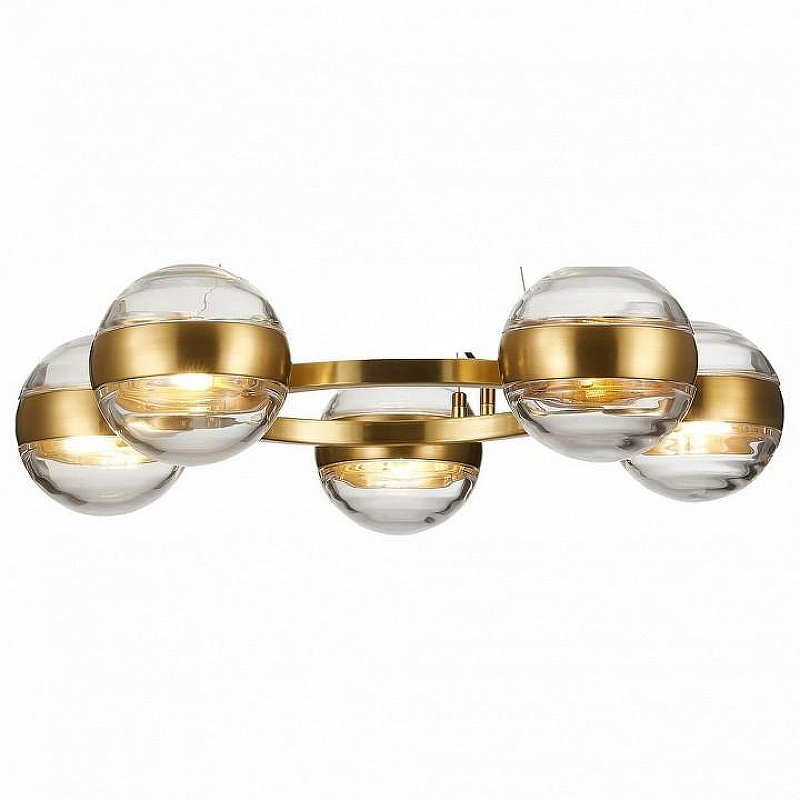 Люстра ST-Luce Bala SL1156.303.05 цвет плафона/подвески Прозрачный, цвет арматуры Латунь
