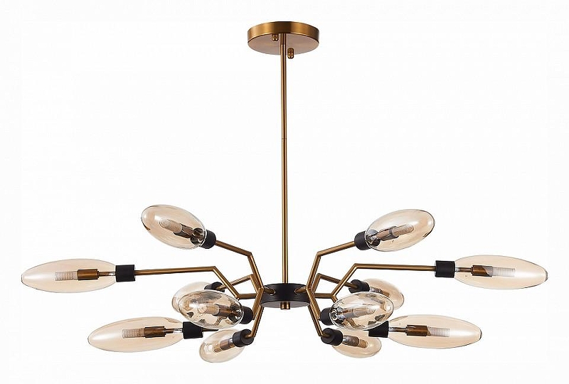 Люстра ST-Luce Des1ma SL1174.303.12 цвет плафона/подвески Коньячный, цвет арматуры Латунь