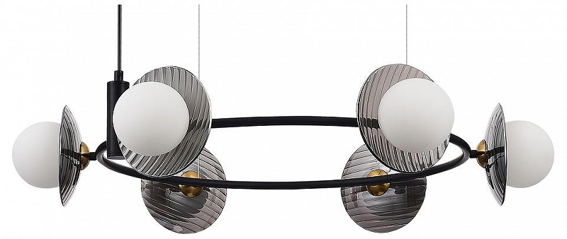 Люстра ST-Luce Noon SL1521.413.06 цвет плафона/подвески Белый, Серый, цвет арматуры Черный