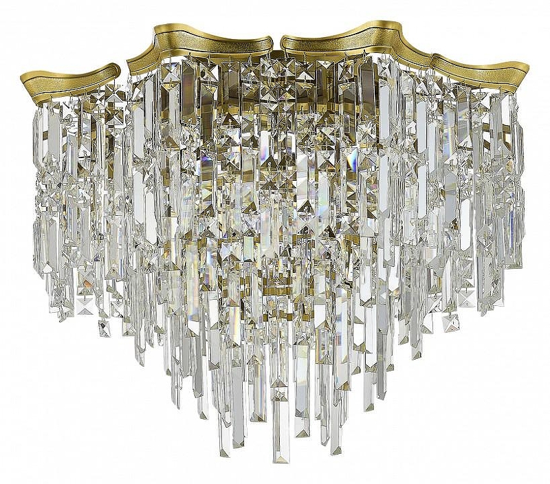 Люстра ST-Luce Ofel1a SL1659.302.07 цвет плафона/подвески Прозрачный, цвет арматуры Латунь