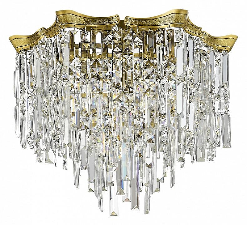 Люстра ST-Luce Ofel1a SL1659.302.10 цвет плафона/подвески Прозрачный, цвет арматуры Латунь