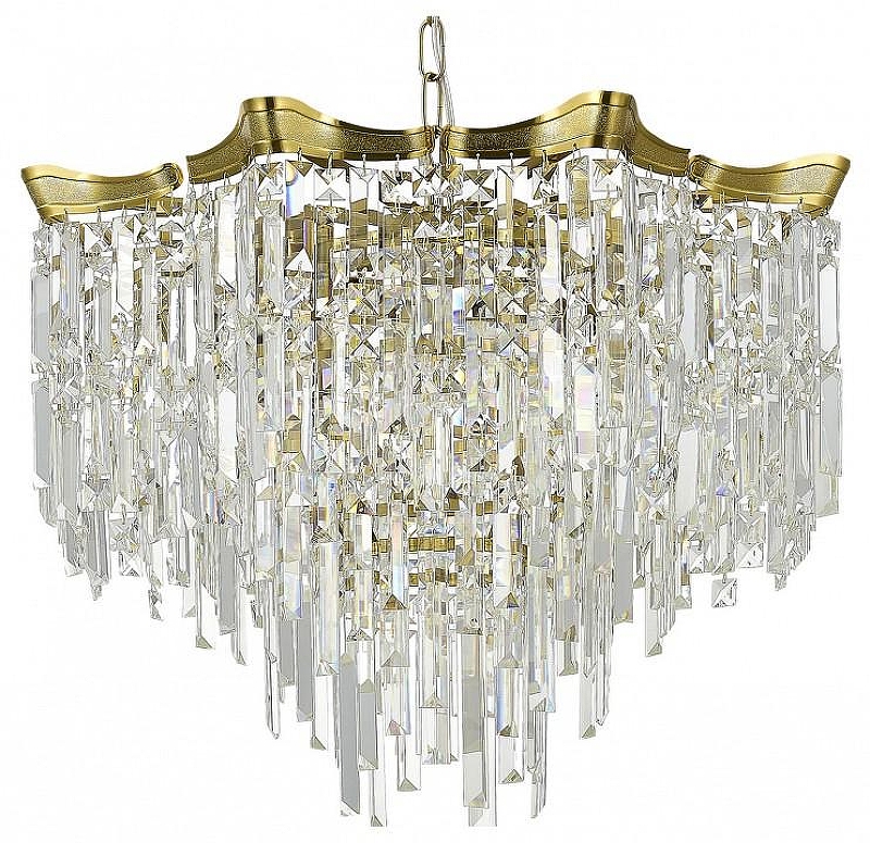 Люстра ST-Luce Ofel1a SL1659.303.10 цвет плафона/подвески Прозрачный, цвет арматуры Латунь