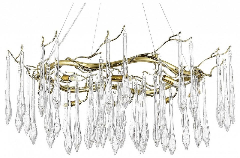Люстра ST-Luce Teardrops SL1660.203.10 цвет плафона/подвески Прозрачный, цвет арматуры Бежевый
