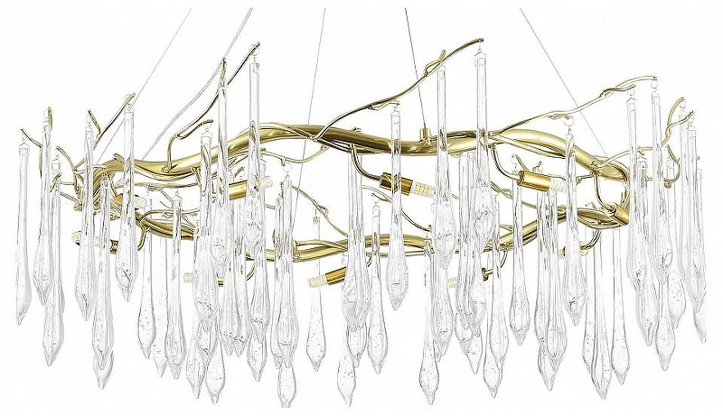 Люстра ST-Luce Teardrops SL1660.203.12 цвет плафона/подвески Прозрачный, цвет арматуры Бежевый