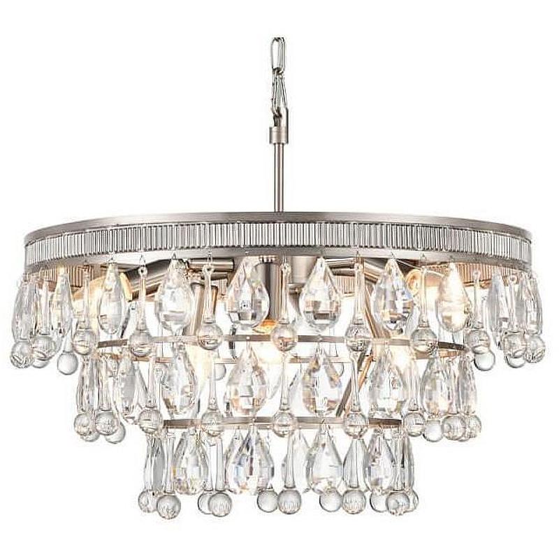 Люстра Vele Luce Augostina VL3253P06 цвет плафона/подвески Прозрачный, цвет арматуры Никель