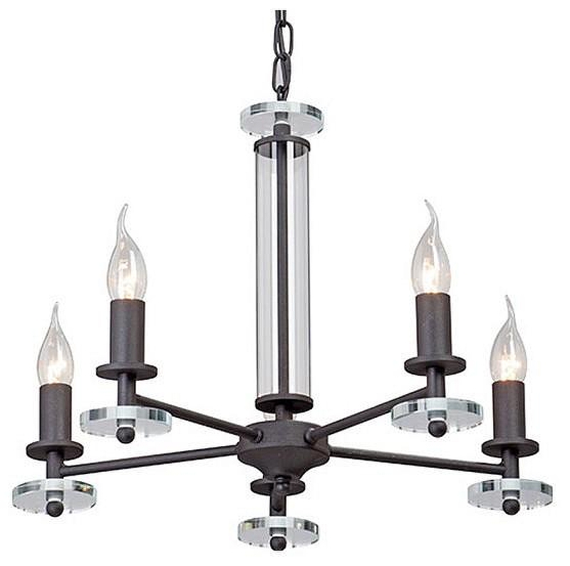 Люстра Vitaluce V4766 V4766-1/5 цвет арматуры Прозрачный, Черный
