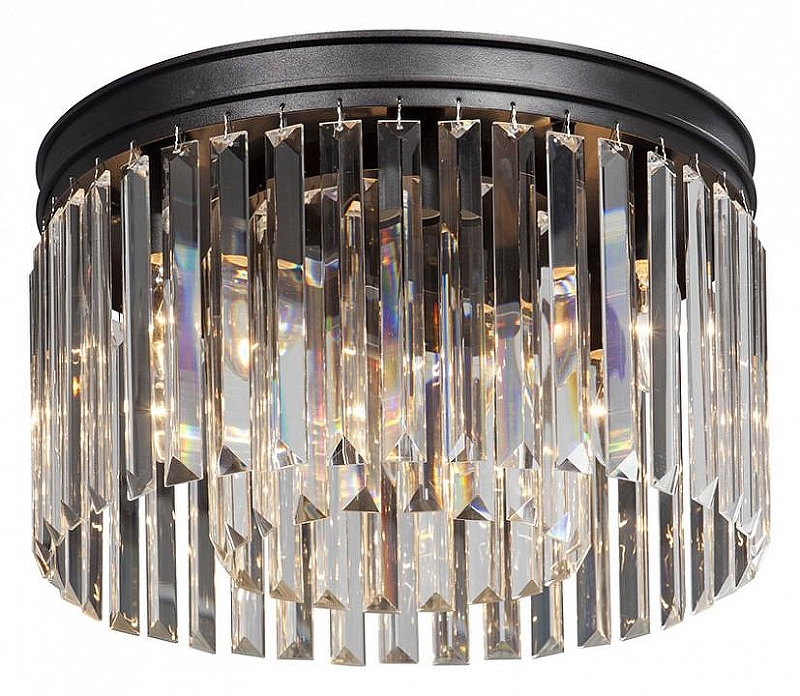 Люстра Vitaluce V5180 V5180-1/6PL цвет плафона/подвески Прозрачный, цвет арматуры Черный
