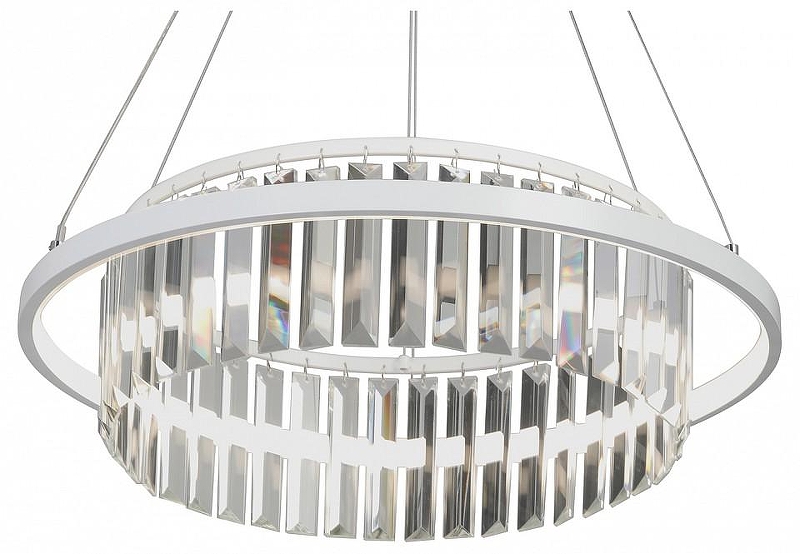 Люстра Vitaluce V54010 V54010-0/1S цвет плафона/подвески Белый, Прозрачный, цвет арматуры Белый