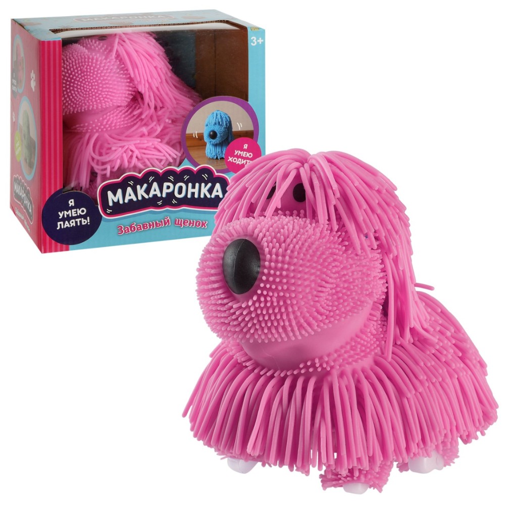 Макаронка ABtoys собака розовая ходит (PT-01844)