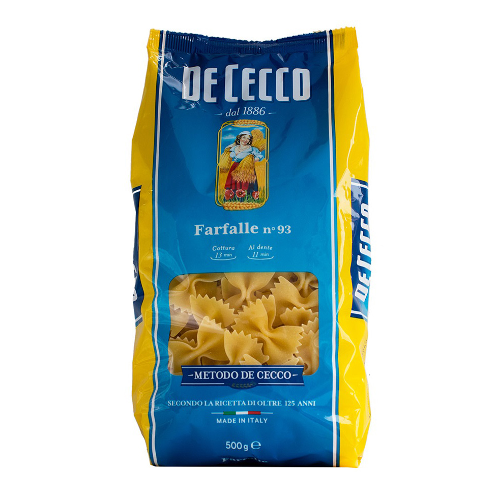 Макаронные изделия De Cecco Фарфалле №93 500г