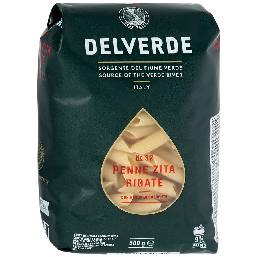 Макароны Delverde №32 Пенне Зита Ригате 500 г