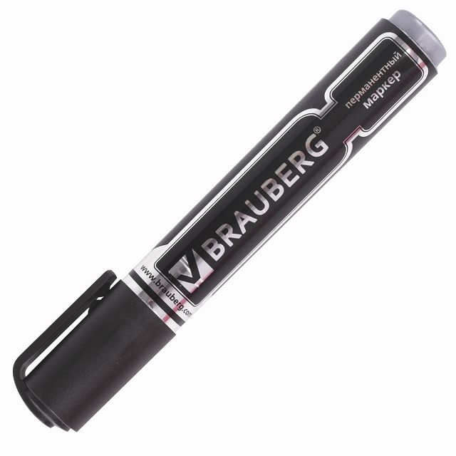 маркер перманентный BRAUBERG Neo 3-5мм круглый черный пластик