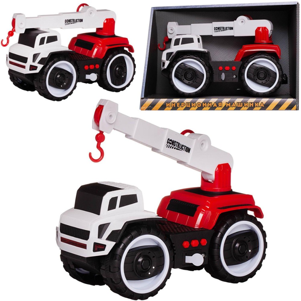 Машинка инерционная ABtoys подъемный кран (C-00347)