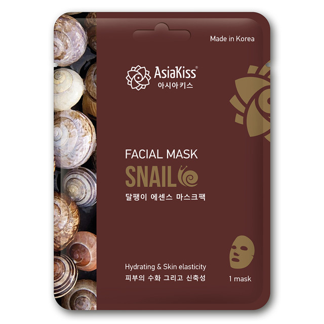 маска для лица ASIAKISS Snail essence с экстрактом слизи утилки 25мл