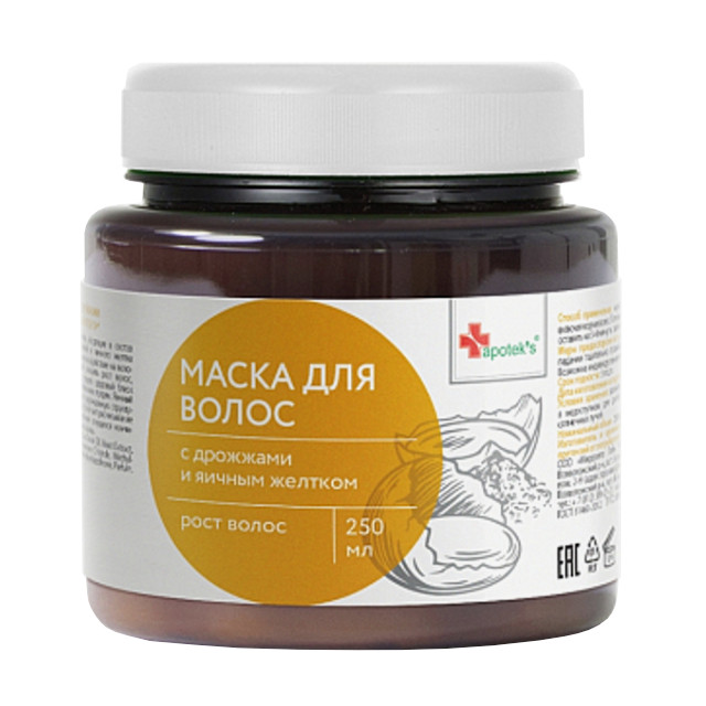 маска для волос APOTEK`S c дрожжами и яичным желтком 250мл