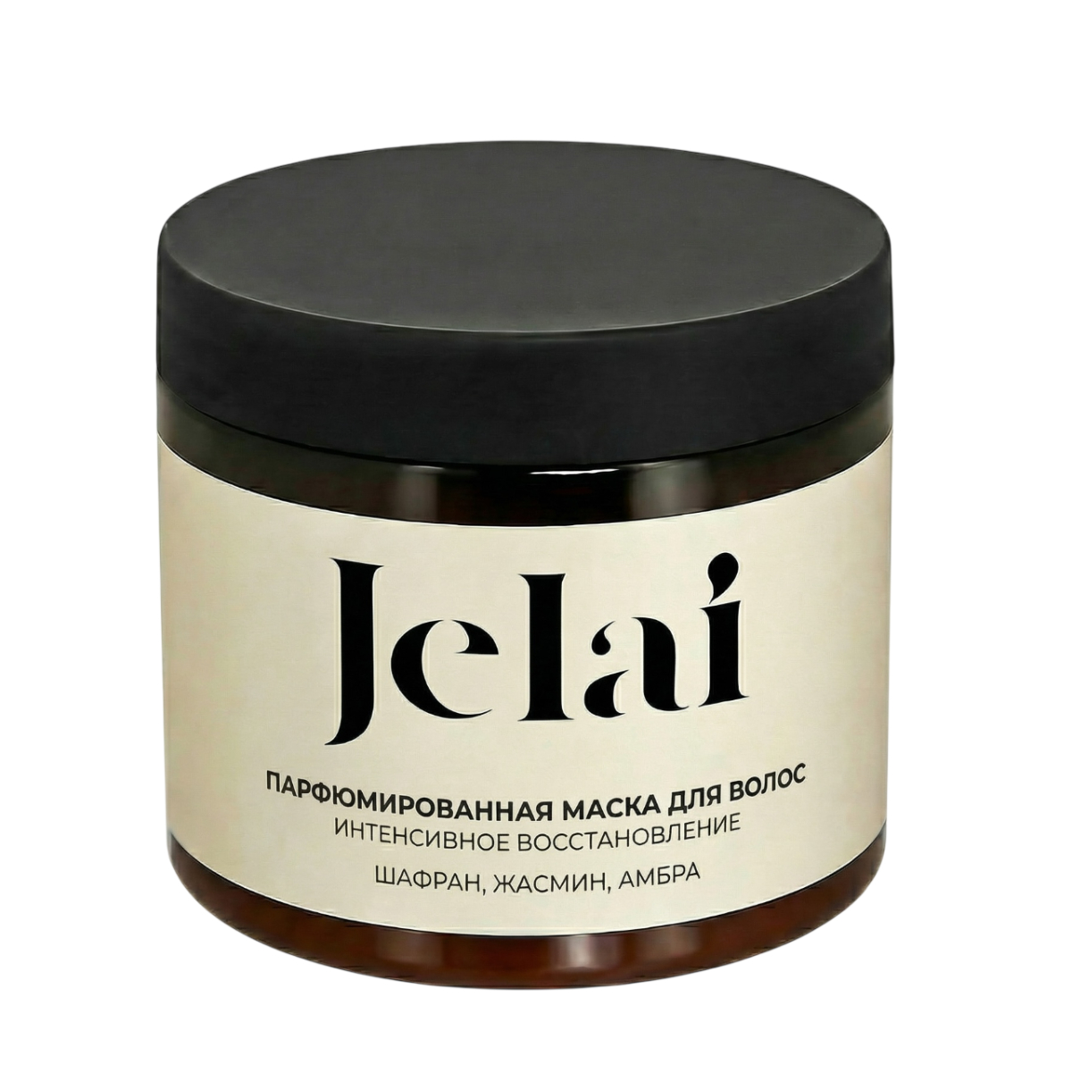 Маска для волос парфюмированная Jelai с кератином и маслом ши, с ароматом шафрана, жасмина и амбры 200 мл
