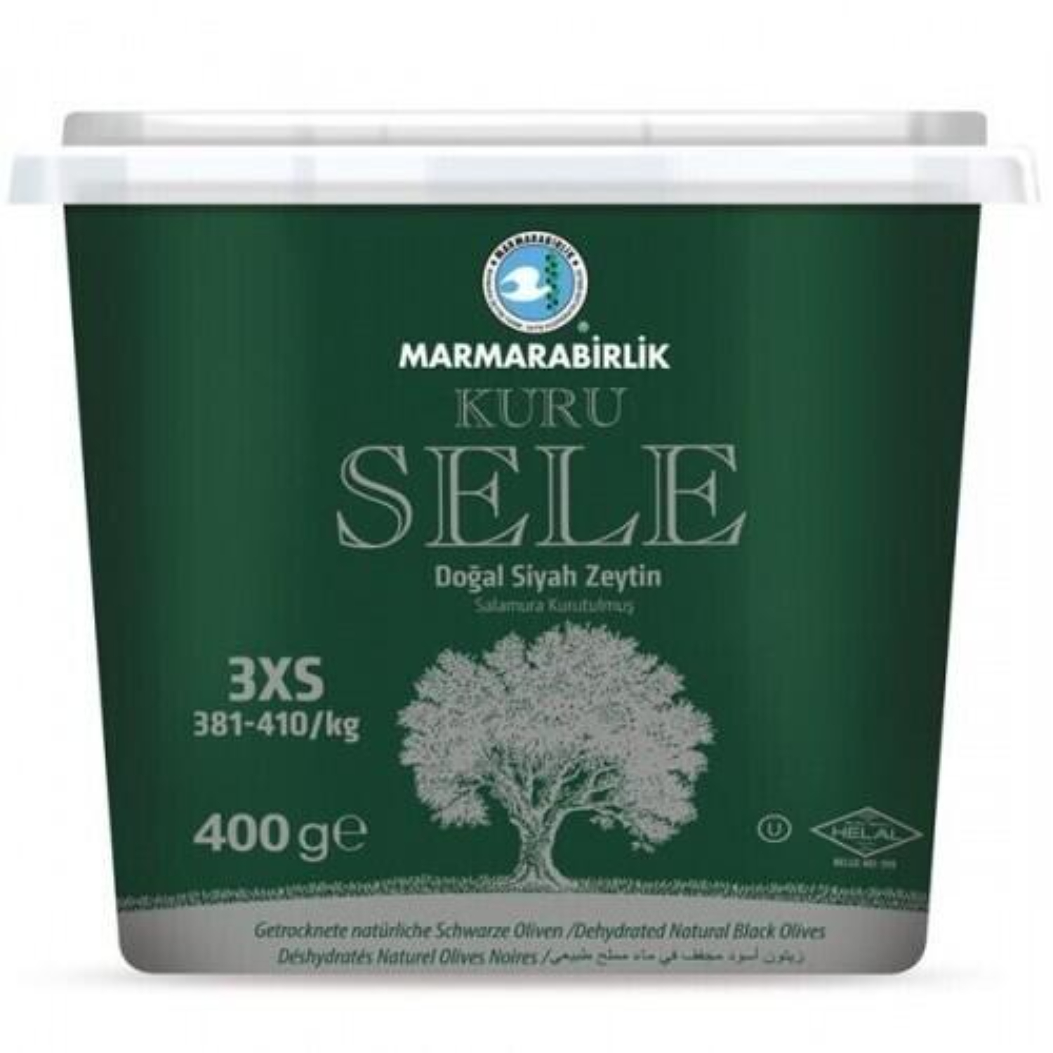 Маслины Marmarabirlik чёрные вяленые 3xs lux 400 г