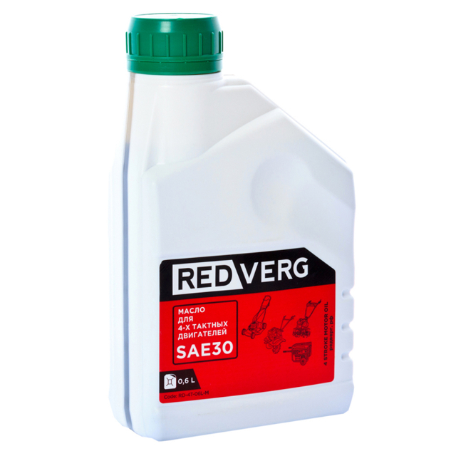 масло для 4-тактных двигателей REDVERG, SAE 30, 0,6л минеральное